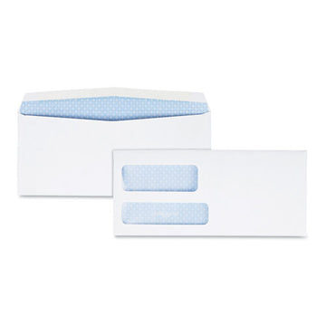 Quality Park™ Double Window Security-tinted Check Envelope, #9, Commercial Flap, Gummed Closure, 3.88 X 8.88, White, 500-box freeshipping - TVN Wholesale